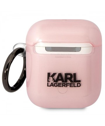 Karl Lagerfeld KLA2HNCHTCP Airpods 1/2 cover pink/pink Ikonik Choupette
