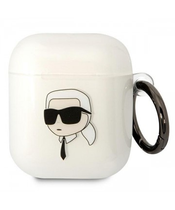 Karl Lagerfeld KLA2HNIKTCT AirPods 1/2 cover transparent Karl`s Head