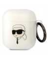 Karl Lagerfeld KLA2HNIKTCT AirPods 1/2 cover transparent Karl`s Head