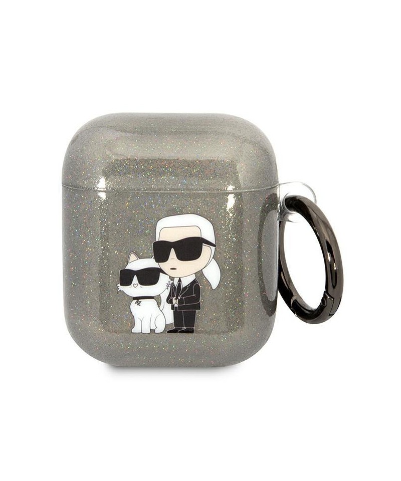 Karl Lagerfeld KLA2HNKCTGK Airpods 1/2 cover black/black Gliter Karl&Choupette