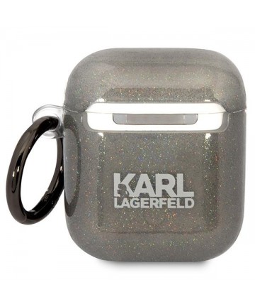 Karl Lagerfeld KLA2HNKCTGK Airpods 1/2 cover black/black Gliter Karl&Choupette