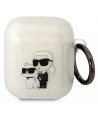 Karl Lagerfeld KLA2HNKCTGT Airpods 1/2 cover transparent Gliter Karl&Choupette