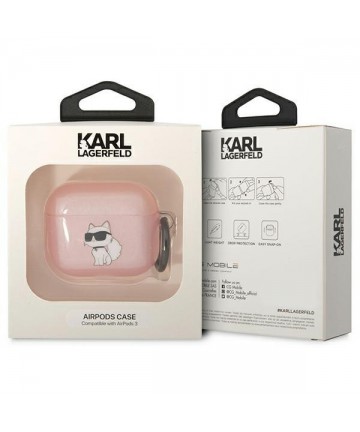 Karl Lagerfeld KLA3HNCHTCP Airpods 3 cover pink/pink Ikonik Choupette