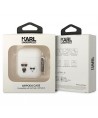 Karl Lagerfeld KLACA2SILKCW AirPods 1/2 cover white/white Silicone Karl & Choupette