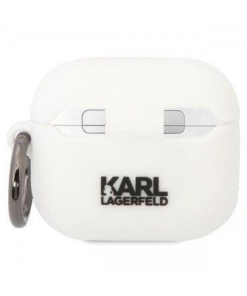 Karl Lagerfeld KLACA3SILKCW AirPods 3 cover white/white Silicone Karl & Choupette