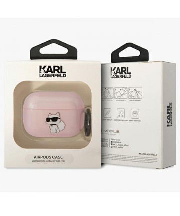 Karl Lagerfeld KLAPHNCHTCP Airpods Pro cover pink/pink Ikonik Choupette