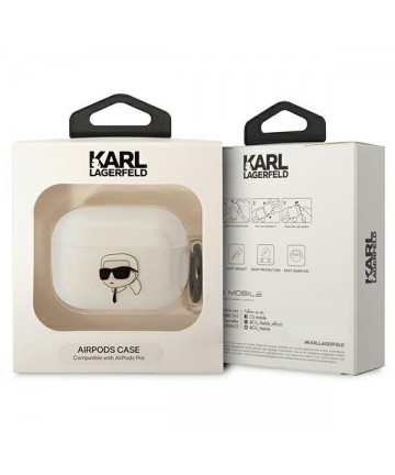 Karl Lagerfeld KLAPHNIKTCT AirPods Pro cover transparent Karl`s Head