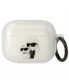 Karl Lagerfeld KLAPHNKCTGT Airpods Pro cover transparent Gliter Karl&Choupette