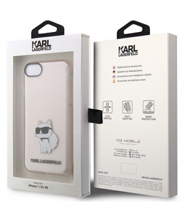 Karl Lagerfeld KLHCI8HNCHTCP iPhone 7/8/ SE 2020 / SE 2022 pink/pink hardcase Ikonik Choupette