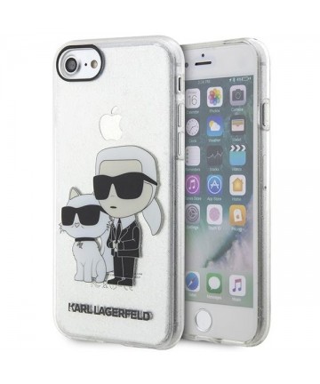 Karl Lagerfeld KLHCI8HNKCTGT iPhone 7/8/ SE 2020 / SE 2022 transparent hardcase Gliter Karl&Choupette