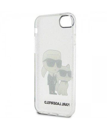 Karl Lagerfeld KLHCI8HNKCTGT iPhone 7/8/ SE 2020 / SE 2022 transparent hardcase Gliter Karl&Choupette