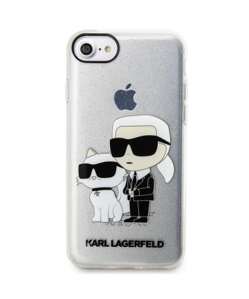 Karl Lagerfeld KLHCI8HNKCTGT iPhone 7/8/ SE 2020 / SE 2022 transparent hardcase Gliter Karl&Choupette