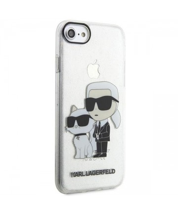 Karl Lagerfeld KLHCI8HNKCTGT iPhone 7/8/ SE 2020 / SE 2022 transparent hardcase Gliter Karl&Choupette