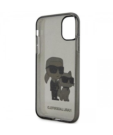 Karl Lagerfeld KLHCN61HNKCTGK iPhone 11 / Xr 6.1" black/black hardcase Gliter Karl&Choupette