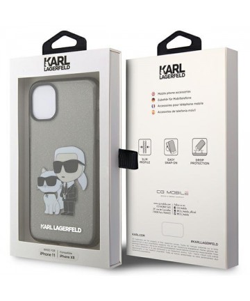 Karl Lagerfeld KLHCN61HNKCTGK iPhone 11 / Xr 6.1" black/black hardcase Gliter Karl&Choupette