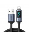 Joyroom Prism Series A16 Lightning / USB-A Cable 2.4A 1.2m with LED Display - Black