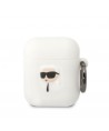 Karl Lagerfeld KLA2RUNIKH AirPods 1/2 cover white/white Silicone Karl Head 3D