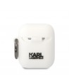 Karl Lagerfeld KLA2RUNIKH AirPods 1/2 cover white/white Silicone Karl Head 3D