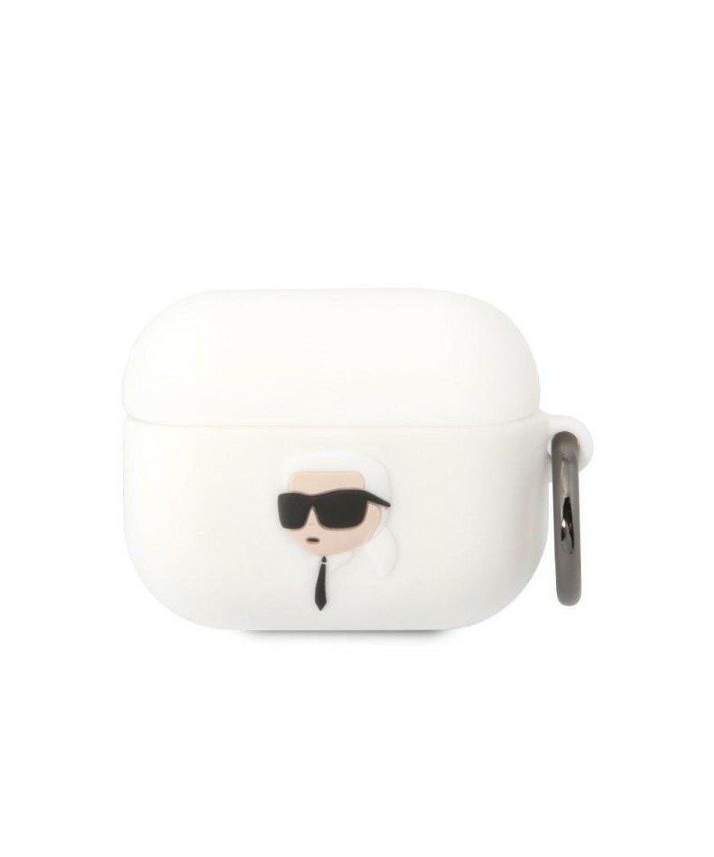 Karl Lagerfeld KLAPRUNIKH AirPods Pro cover white/white Silicone Karl Head 3D