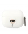 Karl Lagerfeld KLAPRUNIKH AirPods Pro cover white/white Silicone Karl Head 3D