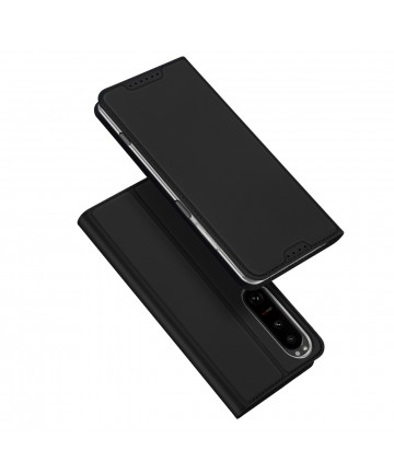 Dux Ducis Skin Pro Case for Sony Xperia 1 V Flip Card Wallet Stand Black