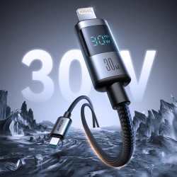 Joyroom S-A16 Pro Prism Series 30W USB-C - Lightning Cable with Display 1.2m - Black