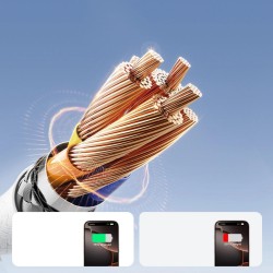 Joyroom S-A28 Flash Series 60W USB-C - USB-C Cable 1m - White