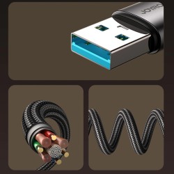 Joyroom S-A56 EnjoyX Series 90° USB-A - Lightning 3A cable 1.2m - black