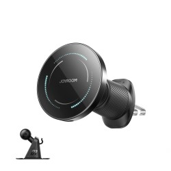 Joyroom JR-ZS502 MagSafe Compatible Car Holder with Wireless Charger for Air Vent/Dashboard - Black