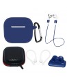 AirPods 3 Silicone Case Set + Case/Ear Hook/Neck Strap/Watch Strap Holder/Carabiner Clasp - blue