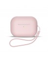 AirPods 1 / AirPods 2 Silicone Case + Lanyard Wrist Strap - Pink
