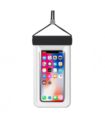 Waterproof case for phones up to 6.7" for the pool, beach, kayak, seaside - black