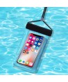 Waterproof case for phones up to 6.7" for the pool, beach, kayak, seaside - black
