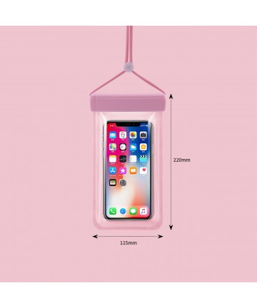 Waterproof case for phones up to 6.7" for the pool, beach, kayak, seaside - black