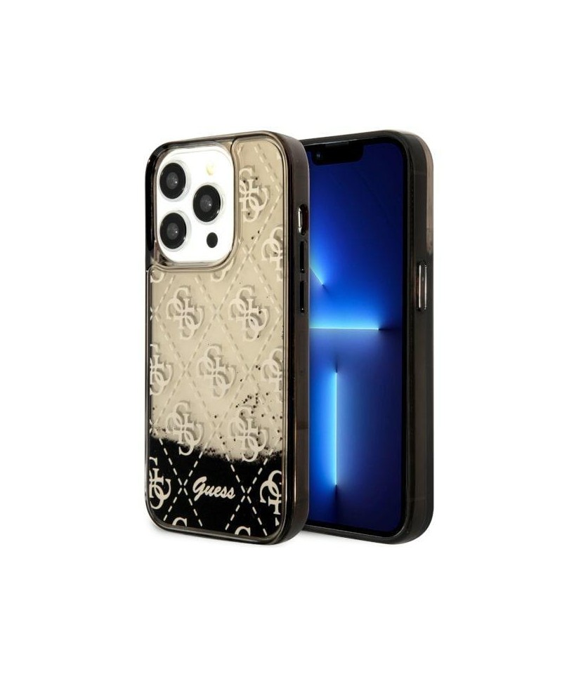 Guess GUHCP14LLC4PSGK iPhone 14 Pro 6.1" black/black hardcase Liquid Glitter 4G Transculent