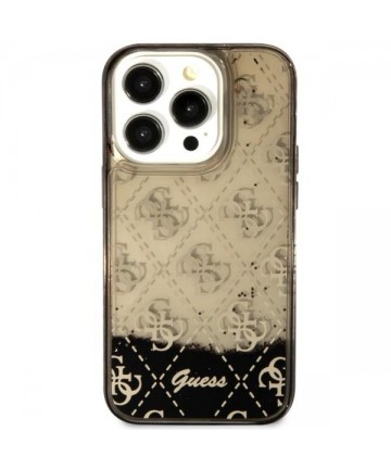 Guess GUHCP14LLC4PSGK iPhone 14 Pro 6.1" black/black hardcase Liquid Glitter 4G Transculent