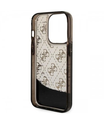 Guess GUHCP14LLC4PSGK iPhone 14 Pro 6.1" black/black hardcase Liquid Glitter 4G Transculent