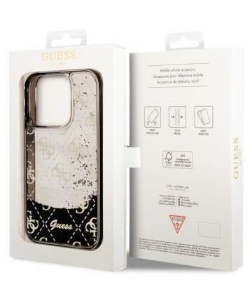 Guess GUHCP14LLC4PSGK iPhone 14 Pro 6.1" black/black hardcase Liquid Glitter 4G Transculent