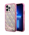 Guess GUHCP14LLC4PSGP iPhone 14 Pro 6.1" pink/pink hardcase Liquid Glitter 4G Transculent