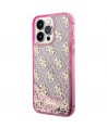 Guess GUHCP14LLC4PSGP iPhone 14 Pro 6.1" pink/pink hardcase Liquid Glitter 4G Transculent