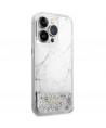 Guess GUHCP14LLCSGSGH iPhone 14 Pro 6.1" white/white hardcase Liquid Glitter Marble