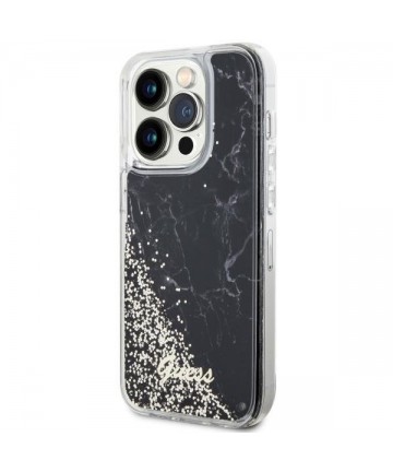Guess GUHCP14LLCSGSGK iPhone 14 Pro 6.1" black/black hardcase Liquid Glitter Marble