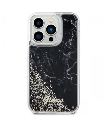 Guess GUHCP14LLCSGSGK iPhone 14 Pro 6.1" black/black hardcase Liquid Glitter Marble