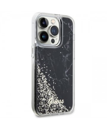 Guess GUHCP14LLCSGSGK iPhone 14 Pro 6.1" black/black hardcase Liquid Glitter Marble