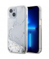 Guess Liquid Glitter Marble case for iPhone 14 - white
