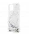 Guess Liquid Glitter Marble case for iPhone 14 - white