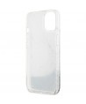 Guess Liquid Glitter Marble case for iPhone 14 - white
