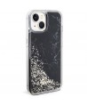 Guess Liquid Glitter Marble case for iPhone 14 - black