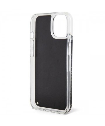 Guess Liquid Glitter Marble case for iPhone 14 - black