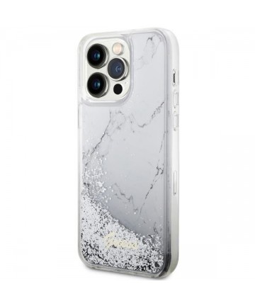 Guess GUHCP14XLCSGSGH iPhone 14 Pro Max 6.7" white/white hardcase Liquid Glitter Marble